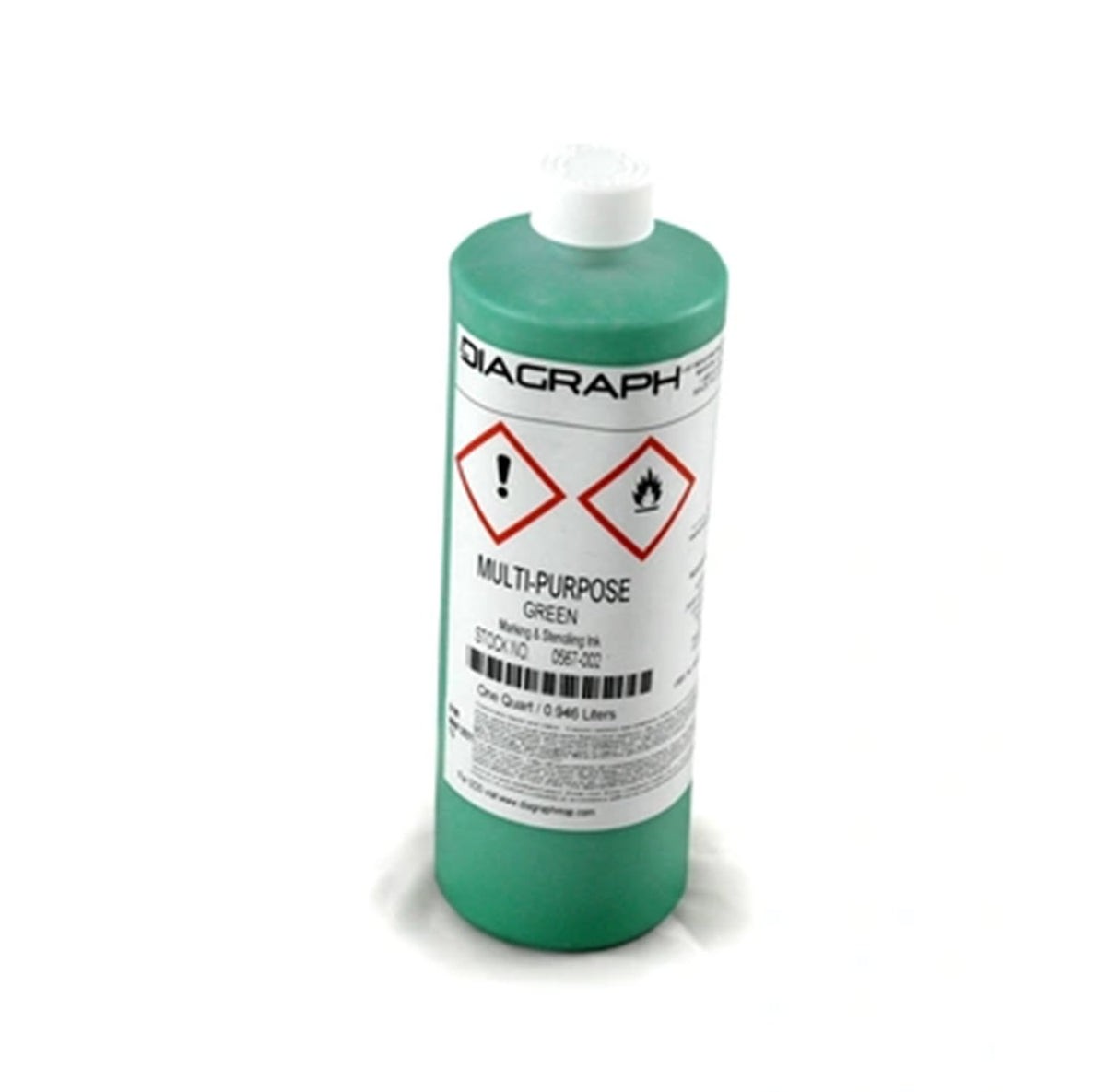 Diagraph Green Multi-Purpose Ink - 12 Quarts - Industrial Coding Ink 0567002