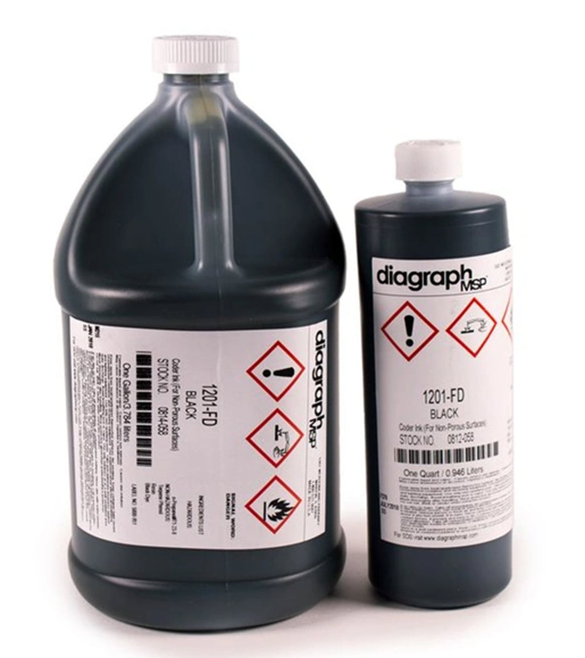 Diagraph Black Roll Coder and Rubber Stamp Ink (4 Gallons, Part #0814058)