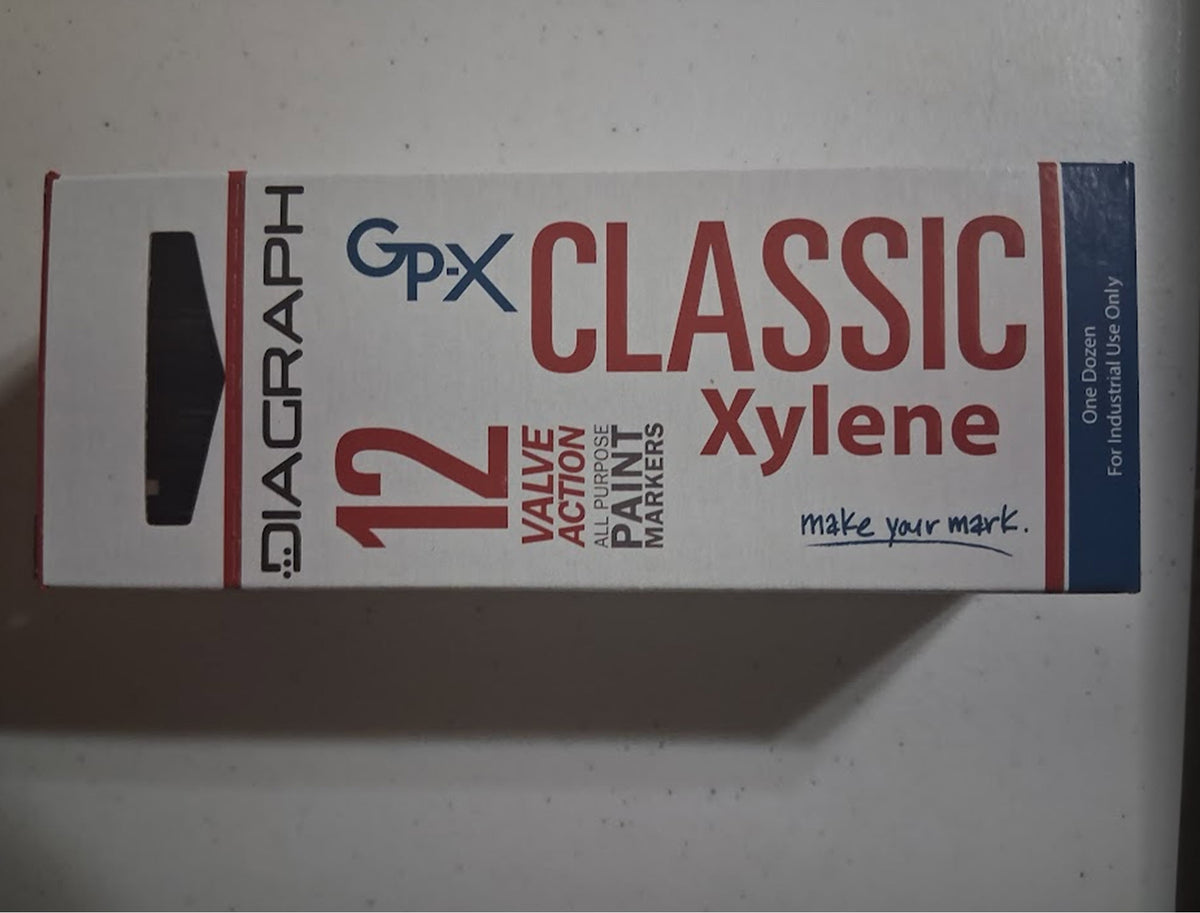 Diagraph 0968522 GP-X Classic Green Industrial Paint Marker Pens with Xylene - Pack of 12