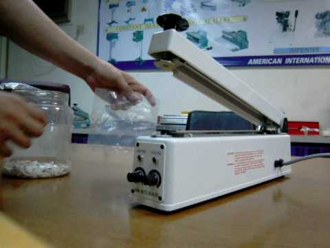 AIE-305HIM - 12 Inch Hand Impulse Sealer with Magnet - 5mm Seal - AIE305HIM