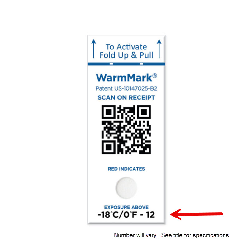 WarmMark QR 30C/86F Single-Window Temperature Indicator